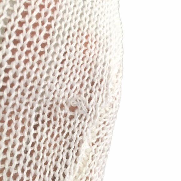 EILEEN FISHER Linen Knit V-Neck Button Front Cardigan Sweater White L - Picture 12 of 12